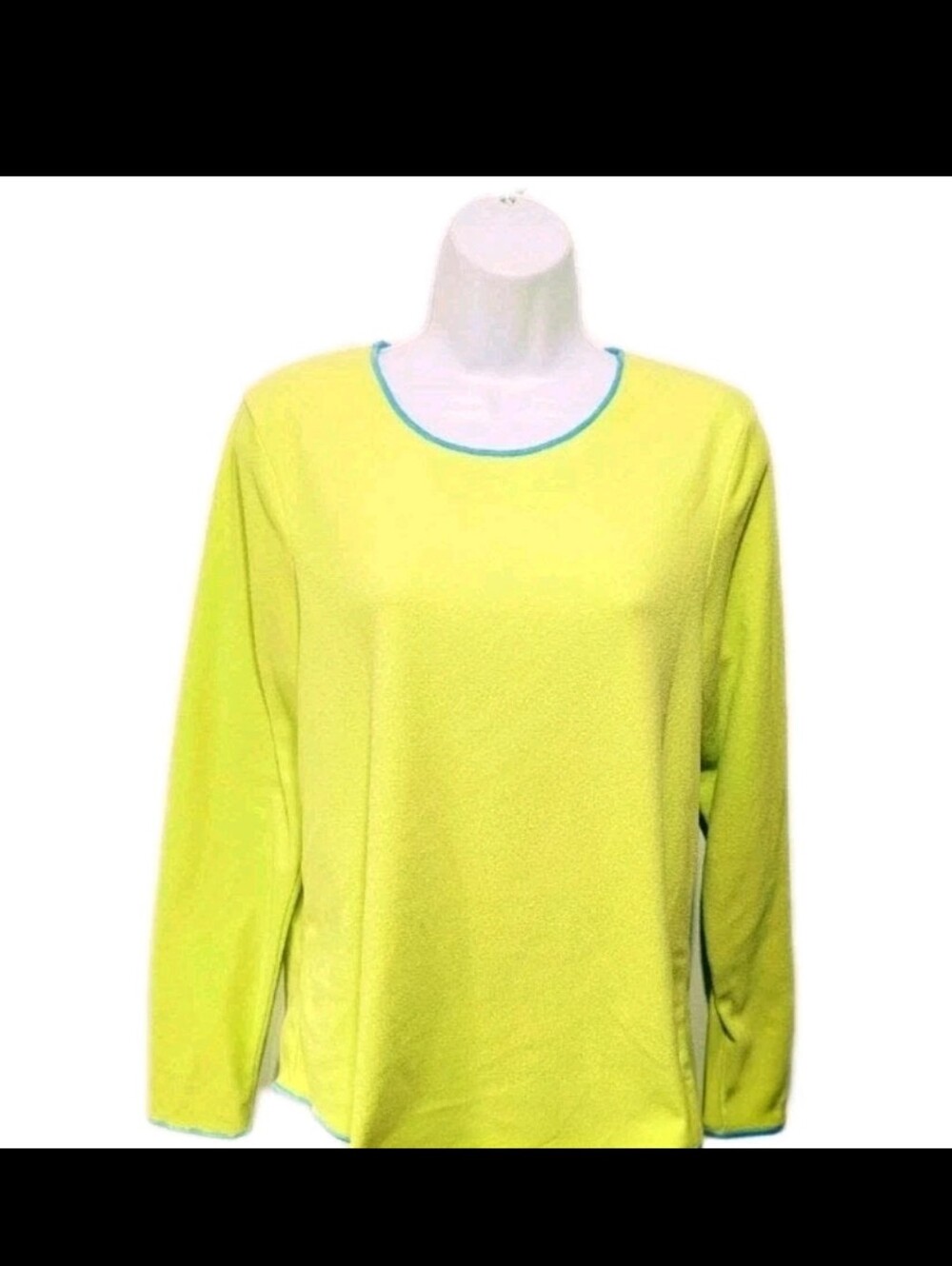 HUE Fleece Long Sleeve Top Pajamas Top M Cozy #2700